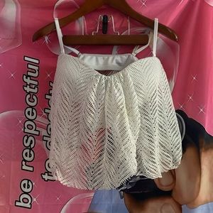White bikini top size large the brand is time and true